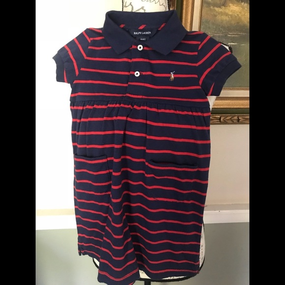 Ralph Lauren NEW Striped Polo Pocket Dress 4T - Picture 1 of 4